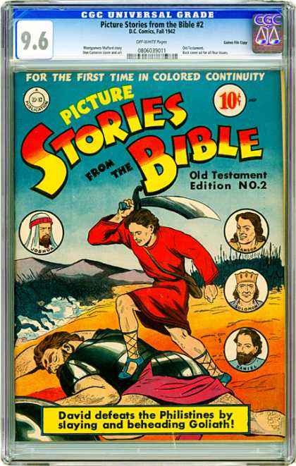 CGC Graded Comics - Picture Stories from the Bible #2 (CGC) - Bible - Sword - Old Testament - David - Joshua