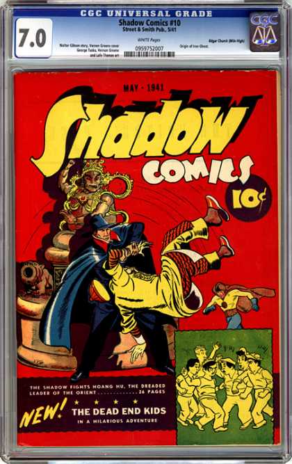 CGC Graded Comics - Shadow Comics #10 (CGC) - Shadow - The Dead End Kids - Flip - Statue - Fighting