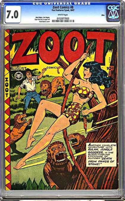 CGC Graded Comics - Zoot Comics #8 (CGC) - Zoot Comics - August - Tree - Lion - Knife