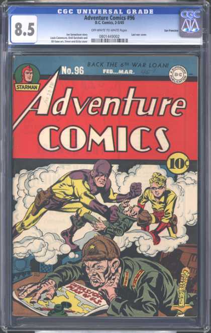 CGC Graded Comics - Adventure Comics #96 (CGC) - Mape - Soldier - Superheroes - Fight - Desk