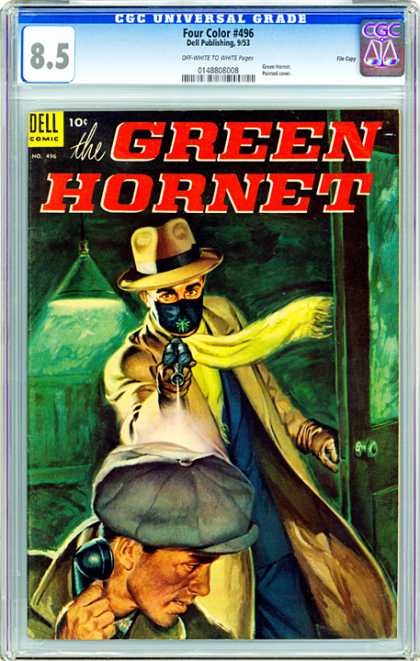 CGC Graded Comics - Four Color #496 (CGC) - Green Hornet - Issue Number 496 - 2 Men On Front - One Man In Yellow With Mask - Man On The Phone