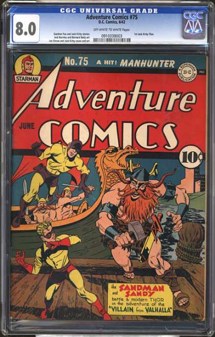CGC Graded Comics - Adventure Comics #75 (CGC) - Dragon - Adventure Comics - A Hit - Manhunter - Sandman Sandy