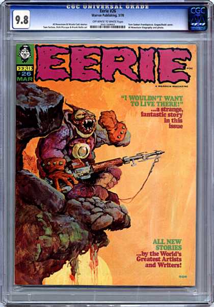 CGC Graded Comics - Eerie #26 (CGC) - As Creepy As It Gets - The Nother World - Issue 26 - Fantastic Illustrations - Sitting On The Edge Of The Rock