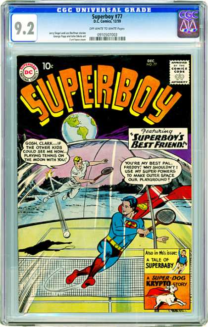 CGC Graded Comics - Superboy #77 (CGC) - Epic Battle - Out Of This World - Super - Strong - Hero