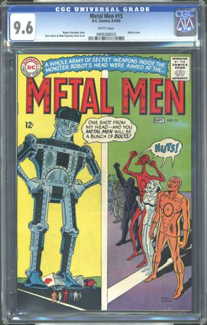 CGC Graded Comics - Metal Men #15 (CGC) - Monster Robots - Metal Ment - Nuts - Bolts - Army