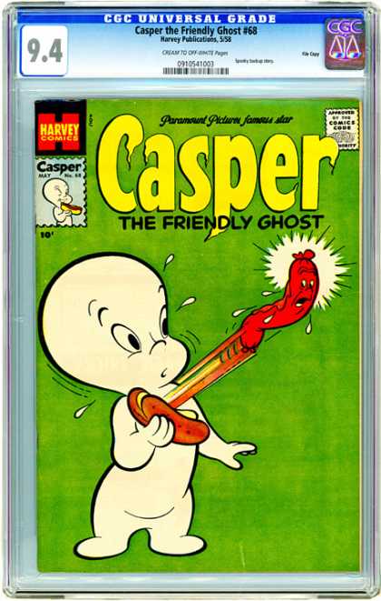 CGC Graded Comics - Casper the Friendly Ghost #68 (CGC) - Ghost - Friends - Funny - Scary - Happy