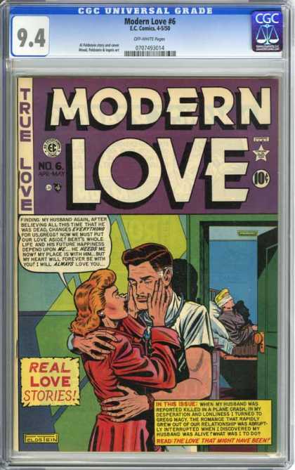 CGC Graded Comics - Modern Love #6 (CGC) - Modern Love - True Love - Real Love Stories - Pillow - Ec Comics