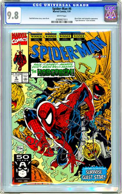 CGC Graded Comics - Spider-Man #6 (CGC) - Hobgoblin - Superhero - Flaming Pumpkin - Spiders Web - Spidey