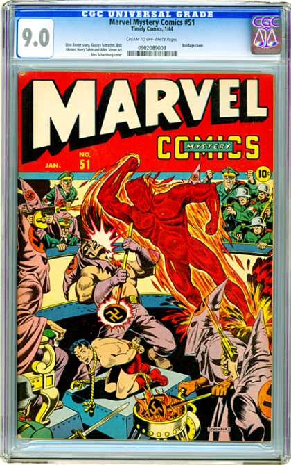 CGC Graded Comics - Marvel Mystery Comics #51 (CGC) - Branded - Kkk - Nazi - Tied Up - Devil