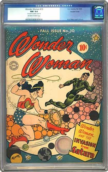 CGC Graded Comics - Wonder Woman #10 (CGC) - Hologram - Wonder Women - Stary Night - Golden Lasso - Planets
