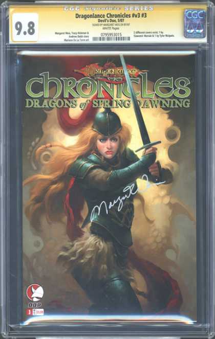 CGC Graded Comics - Dragonlance Chronicles #v3 #3 (CGC) - Dragons Of Spring Dawning - Woman - Helmet - Long Hair - Chronicles