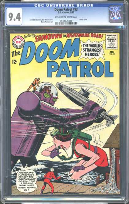 CGC Graded Comics - Doom Patrol #93 (CGC) - Showdown - Nightmare - Road - Strangest - Heroes