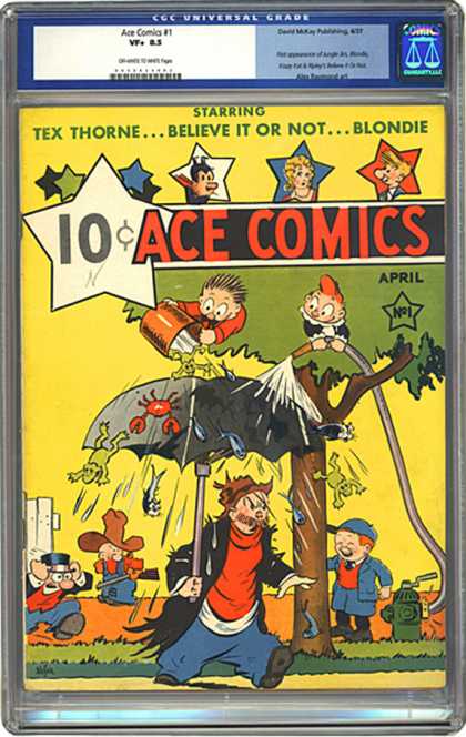 CGC Graded Comics - Ace Comics #1 (CGC) - Starring - Comics - Publishing - Umbrella - Hose