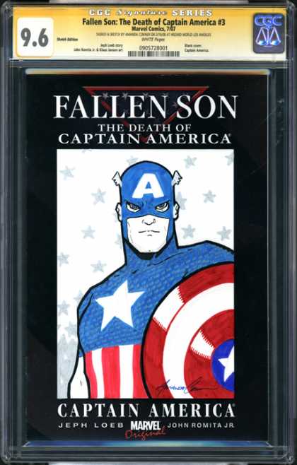 CGC Graded Comics - Fallen Son: The Death of Captain America #3 (CGC) - Fallen Son - Death - Captain America - Mask - Superhero
