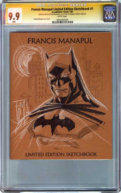 CGC Graded Comics - Francis Manapul Limited Edition Sketchbook #1 (CGC) - Francis Manapul - Batman - City - Scetchbook - Night