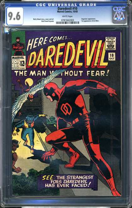 CGC Graded Comics - Daredevil #10 (CGC) - Dardevil - Marvel - Pop Art - The Man Without Fear - Approved By Comics Code