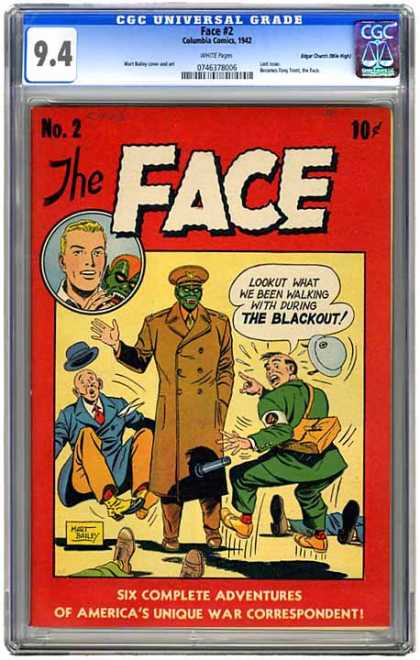 CGC Graded Comics - Face #2 (CGC) - The Face - Military - Army - Hat - Shock
