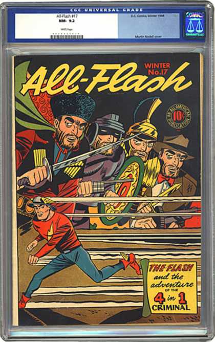 CGC Graded Comics - All-Flash #17 (CGC) - All-flash - Criminal - The Four Thieves - Running - Weapons