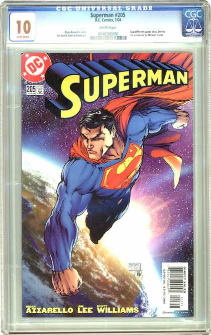 CGC Graded Comics - Superman #205 (CGC) - Superman - Dc Comics - Jim Lee - Brian Azzarello - Scott Williams