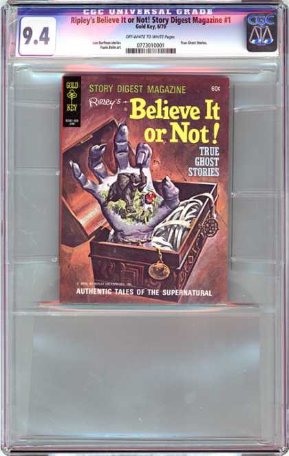 CGC Graded Comics - Ripley's Believe It or Not! Story Digest Magazine #1 (CGC) - Chest - Hand - Elephant - True Ghost Stories - Medals