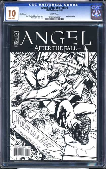 CGC Graded Comics - Angel: After the Fall #4 (CGC) - Angel - After The Fall - Drawing - Black And White - Grapple Hook