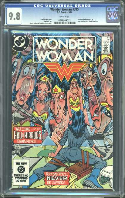 CGC Graded Comics - Wonder Woman #315 (CGC) - Woman - Mirrors - Faces - Hall - Dc