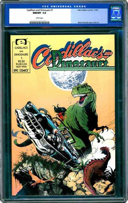 CGC Graded Comics - Cadillacs and Dinosaurs #1 (CGC) - Cadillacs And Dinosaurs - T-rex - Epic Comics - November 1990 - Moon