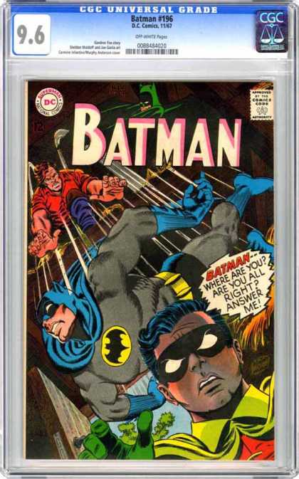 CGC Graded Comics - Batman #196 (CGC) - Batman - Superman National Comics - Approved By The Comics Code - Superhero - Robin