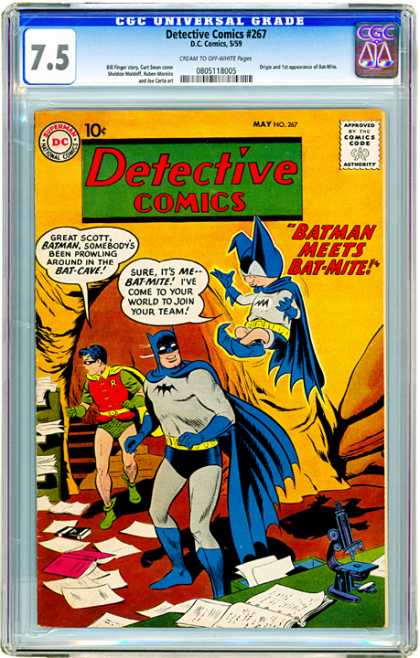 CGC Graded Comics - Detective Comics #267 (CGC) - Approved By The Comics Code - Superman National Comics - Batman - Robin - Mat-mine