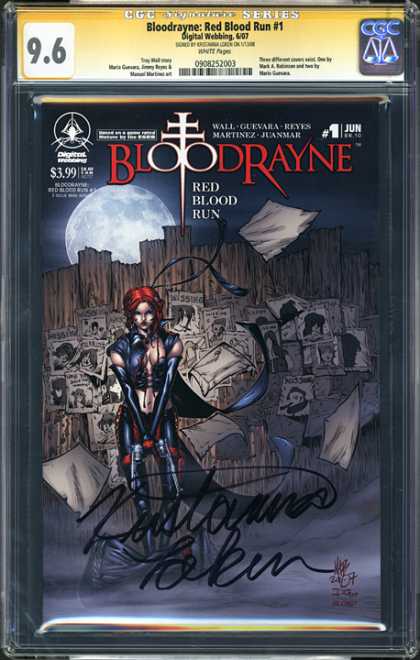 CGC Graded Comics - Bloodrayne: Red Blood Run #1 (CGC) - Red Blood Run - Full Moon - Autographed - 399 - Bloodrayne