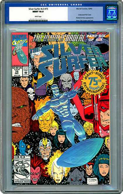 CGC Graded Comics - Silver Surfer #v3 #75 (CGC) - The Silver Surfer - 75th Issue - The Amazing Spiderman - Part Six Of Six - The Herald Ordeal