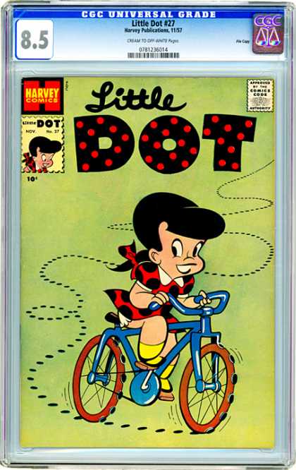CGC Graded Comics - Little Dot #27 (CGC) - Little Dot - Harvey - November - Polka Dots - Bike
