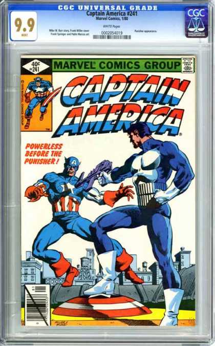 CGC Graded Comics - Captain America #241 (CGC) - Powerless - Punisher - Crossover - Marvel - Shield