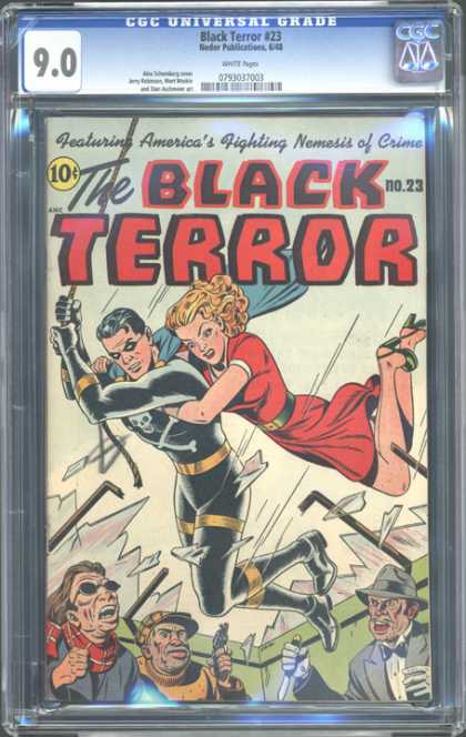 CGC Graded Comics - Black Terror #23 (CGC) - Black Terror - Americas Fighting Nemesis Of Crime - Lady In Red - Cgc Universal Grade - No 23