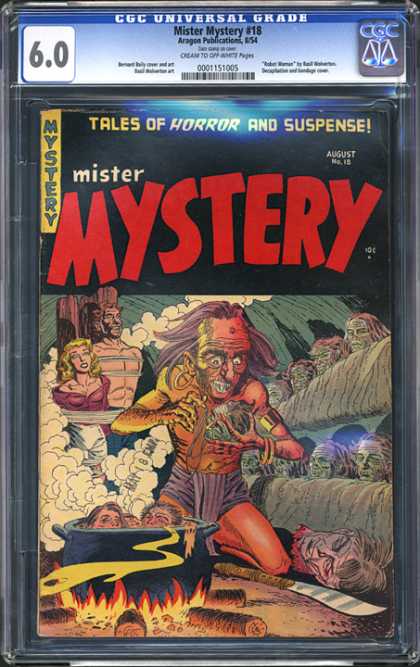 CGC Graded Comics - Mister Mystery #18 (CGC) - Mister Mystery - Aragon Publication - Man - Woman - Pot