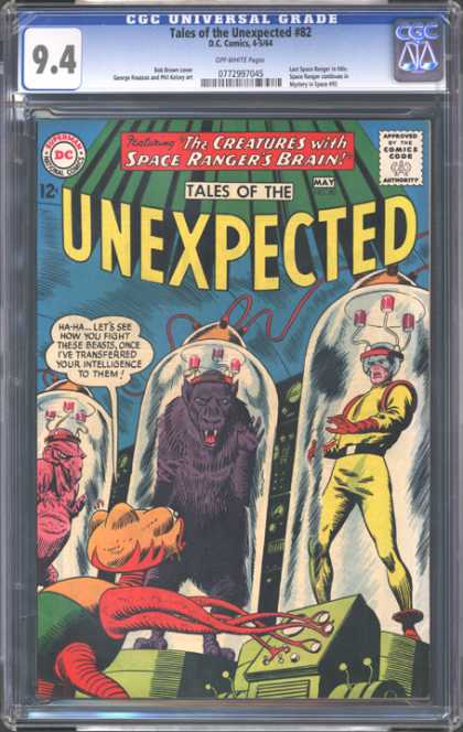 CGC Graded Comics - Tales of the Unexpected #82 (CGC) - Tales Of The Unezpected - The Creatures With Space Rangers Brain - Monster - Space Suit - Machine