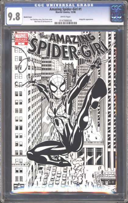 CGC Graded Comics - Amazing Spider-Girl #1 (CGC) - Spider Girl - Amazing - Web - Swinging - Tall Buildings