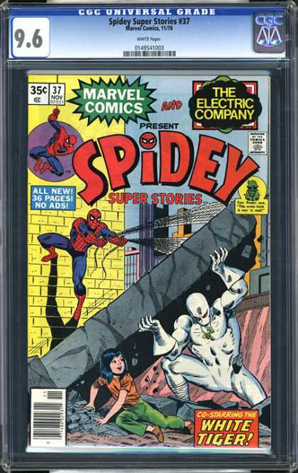 CGC Graded Comics - Spidey Super Stories #37 (CGC) - Marvel Comics - Spidey Super Stories - The Electric Company - Spider-man - Comics Code Authority