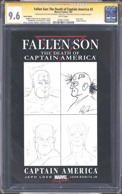 CGC Graded Comics - Fallen Son: The Death of Captain America #3 (CGC) - Death - America - Shot - Flag - Issue 3