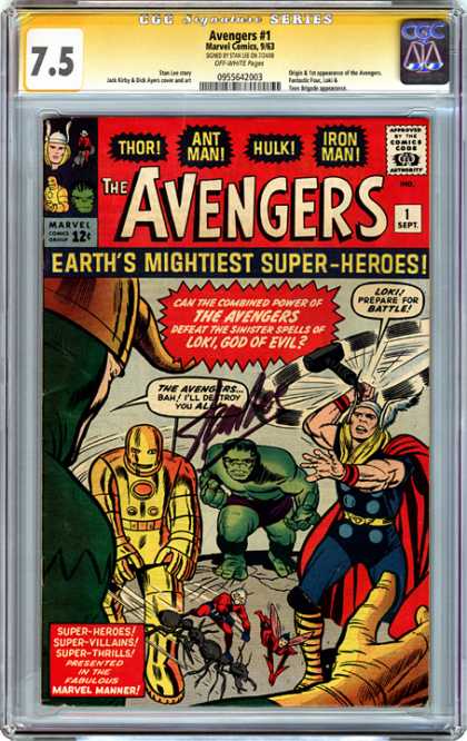 CGC Graded Comics - Avengers #1 (CGC) - Thor - Ant Man - Hulk - Iron Man - Loki