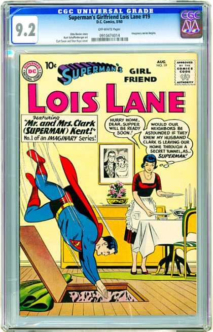 CGC Graded Comics - Superman's Girlfriend Lois Lane #19 (CGC) - Superman - Made - Table - Picture - Chair
