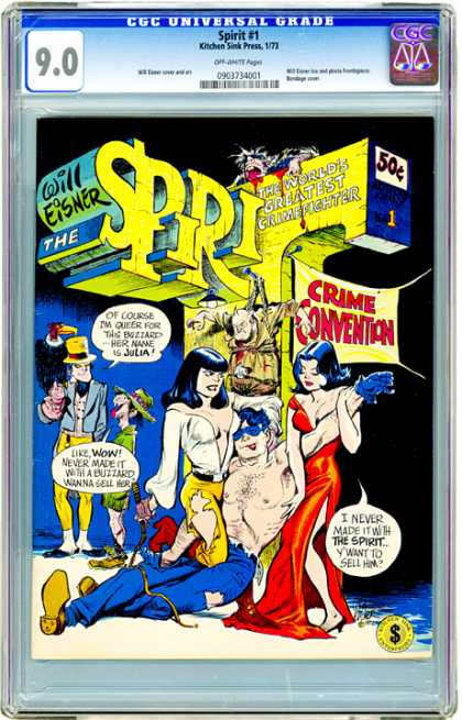 CGC Graded Comics - Spirit #1 (CGC) - Speech Bubble - Will Eisner - Crime Convention - Spirit - Hairy Chest