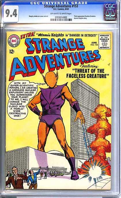 CGC Graded Comics - Strange Adventures #153 (CGC) - Strange Adventures - Atomic Knights - Danger In Detroit - Extra - Superman