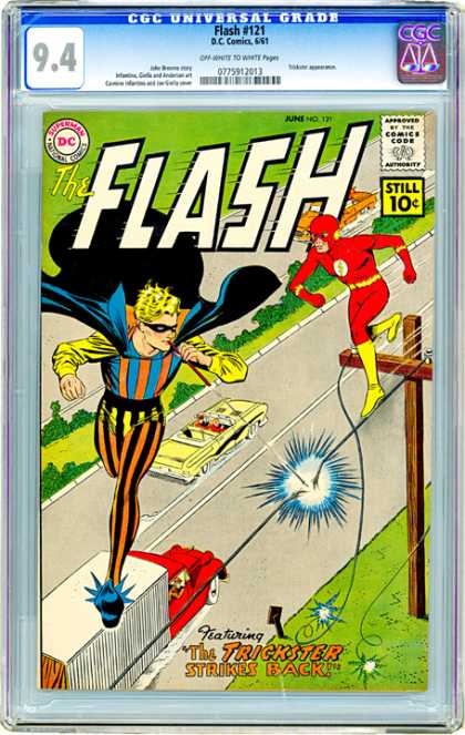 CGC Graded Comics - Flash #121 (CGC) - Flash Highwire - Spit Ball - Stripes - Convertable - Dc Comics