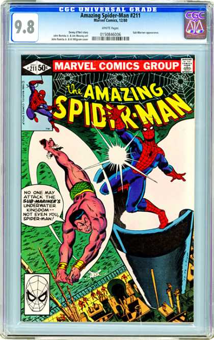 CGC Graded Comics - Amazing Spider-Man #211 (CGC) - Spider-man - Marvel Comics Group - Sub-mariner - Superhero - Wweb