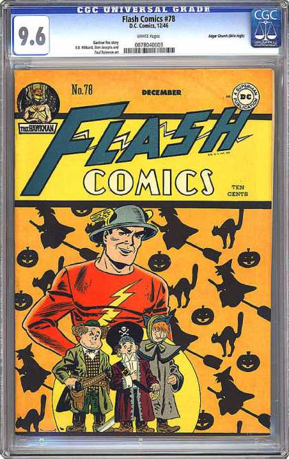 CGC Graded Comics - Flash Comics #78 (CGC) - Thunder - Cat - Hero - Bolt - Pumpkin