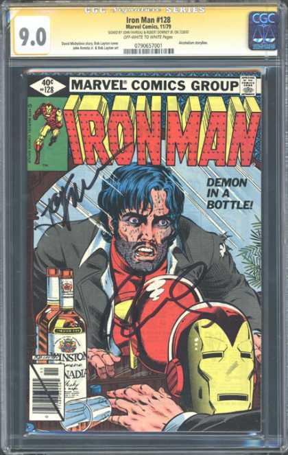 CGC Graded Comics - Iron Man #128 (CGC) - 90 - Marvel Comics Group - 40c 128 - Ironman - Demon In A Bottle