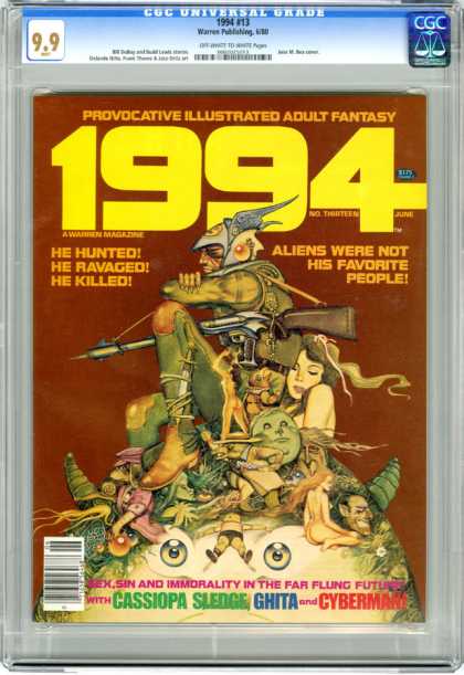 CGC Graded Comics - 1994 #13 (CGC) - Provocative Illustrated Adult Fantasy - 1994 - He Hunted He Ravaged He Killed - Aliens Were Not His Favorite People - Sex Sin And Immorality