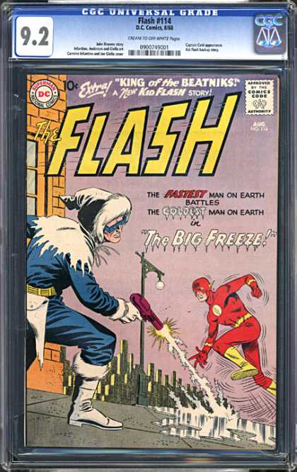 CGC Graded Comics - Flash #114 (CGC) - Window - Light Pole - Flash - Gun - Ice