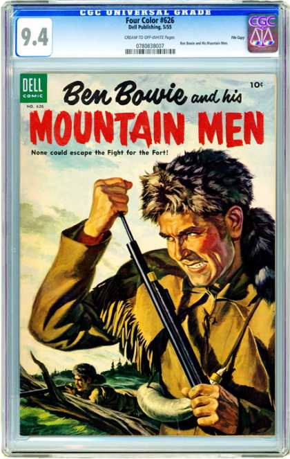 CGC Graded Comics - Four Color #626 (CGC) - Ben Bowie - Mountain Man - Dell Comic - Gun - Man Shoting With Rifle
